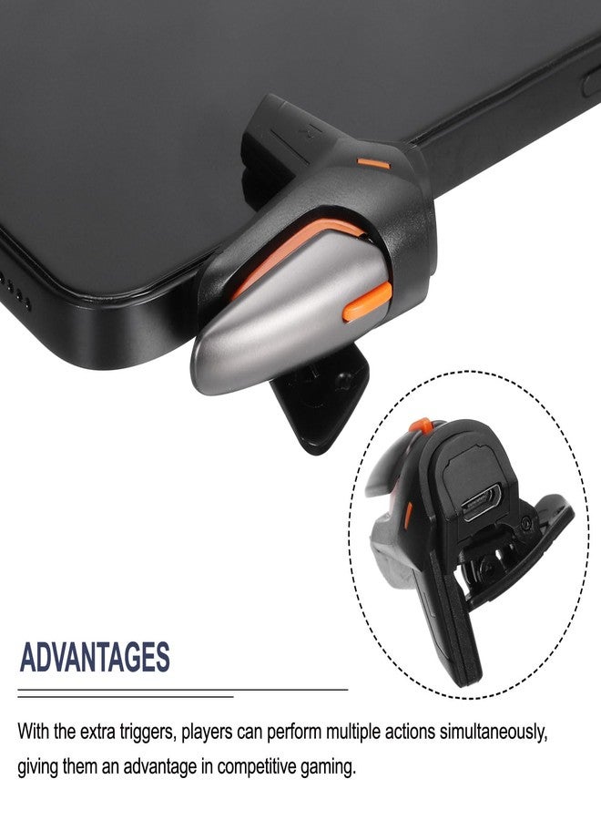 MECCANIXITY Gaming Trigger Mobile Game Controller 1 Pair Fire Key Burst Shooter Black for 4.7-6.5 Inch Cell Phone with 20cm USB Cable - Image 4