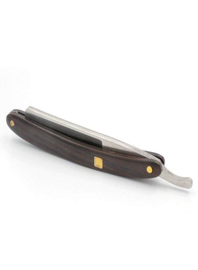 Gihunk Straight Razor, Wooden Straight Edge Razor for Man Stainless Steel Manual Straight Razor, Cutthroat Rosewood Razor, Natural Wood Scale Vintage Razor Barber Razor - Image 4
