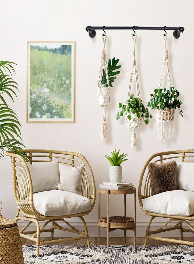 Bigmeta Plant Hanger Indoor, Strong Load-Bearing Hanging Plant Holder, Window Plant Shelves Black Metal Rod for Wall Ceiling Decor, 1 Pcs (Pot Chain & Plant Not Included) - Image 4
