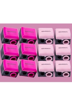 REAL BEAUTY 12 Pieces Real Beauty Sharpener For Girls New Shape Dual Use Can Be Used For Highlights And Limiters  - Image 1