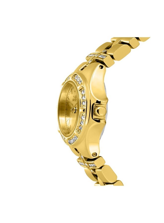 Invicta Wildflower Women Quartz Wrist Watches, Analog Display And Stainless Steel Strap, Gold - 134 - Image 2