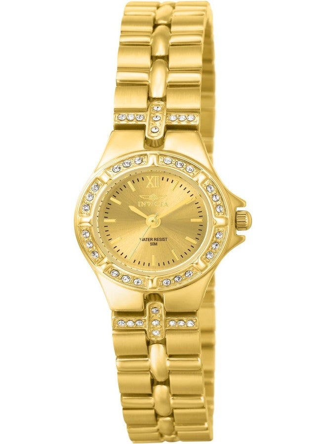 Invicta Wildflower Women Quartz Wrist Watches, Analog Display And Stainless Steel Strap, Gold - 134 - Image 1