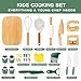 Busy edition 18 PCS Kids Cooking Sets Real Montessori Kitchen Tools for Toddlers Cooking Baking Set for Kids Little Chefs Toddler Knife Set Crinkle Cutter Cutting Board - Image 4