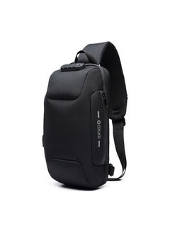 OZUKO Ozuko 9223 Unisex Waterproof Lightweight Crossbody Bag With Multi Pockets And Usb Charge - Black  - Image 2