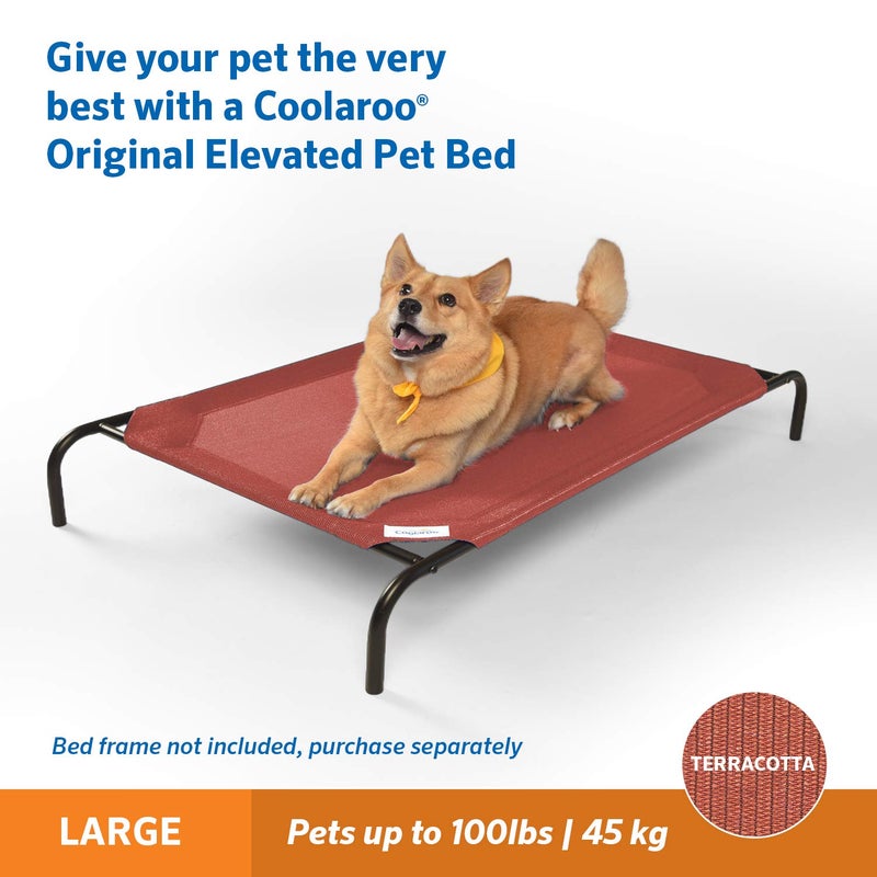 Coolaroo Original Pet Bed Replacement Cover - Terracotta - Large (43.5" x 31.5") - Image 4
