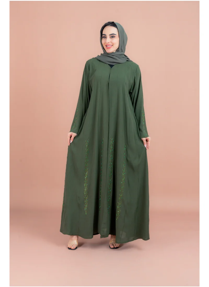 اكسا عباية كرستال عصرية AIK157 اخضر