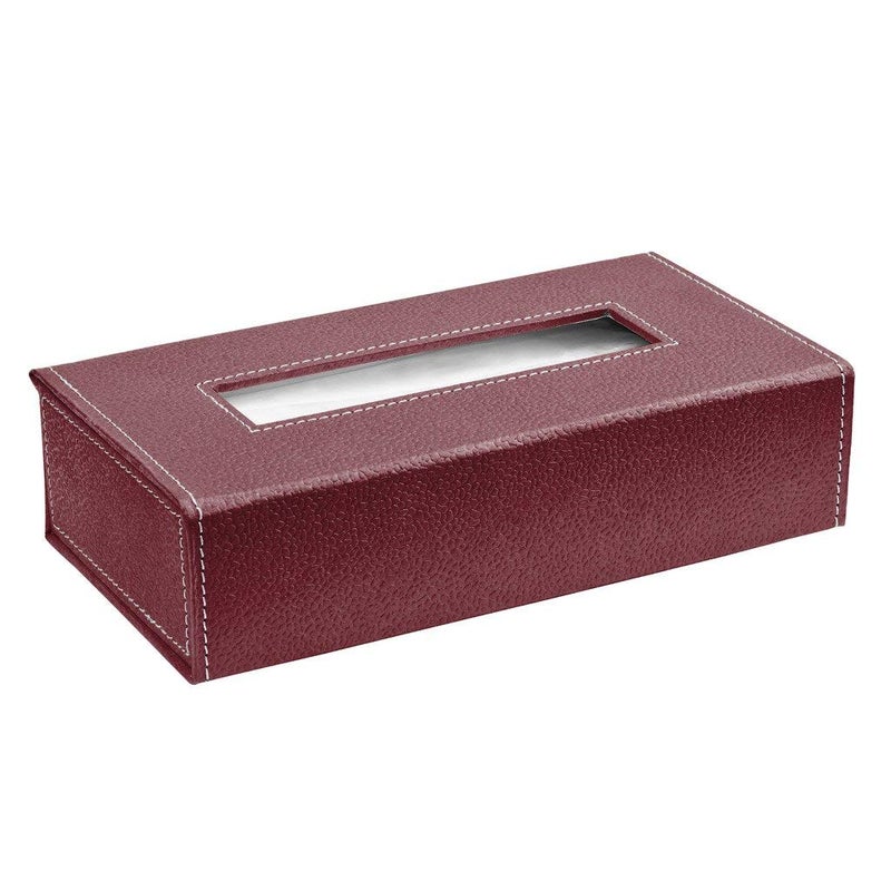 D'HIDES Handcrafted Tissue Paper Tissue Holder Car Tissue Box Textured Cherry Colour - Image 3