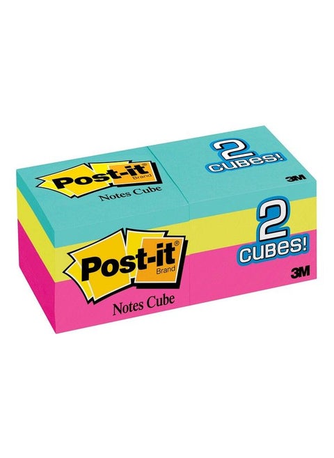 Notes 2X2 In 2 Cubes America'S 1 Favorite Sticky Notes Assorted Colors Recyclable (2051 Flt 2Pk)