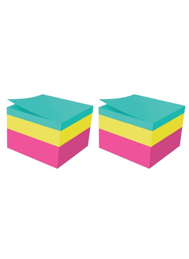 Post-it - Notes 2X2 In 2 Cubes America'S 1 Favorite Sticky Notes Assorted Colors Recyclable (2051 Flt 2Pk) - Image 1