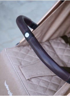 BABY PLUS Ultimate Comfort Baby Stroller - Lightweight, Foldable, Adjustable Seat, Canopy & Safety Belt, For Infants & Toddlers, 0-3 Years (BROWN)  - Image 3