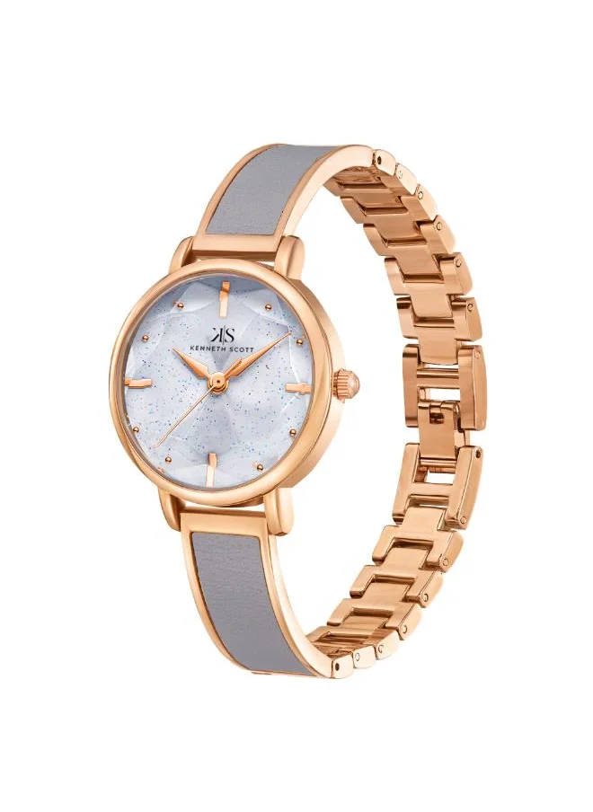 KENNETH SCOTT Kenneth Scott K23503-RBXX Women's Analog Display Watch & Alloy Strap Grey