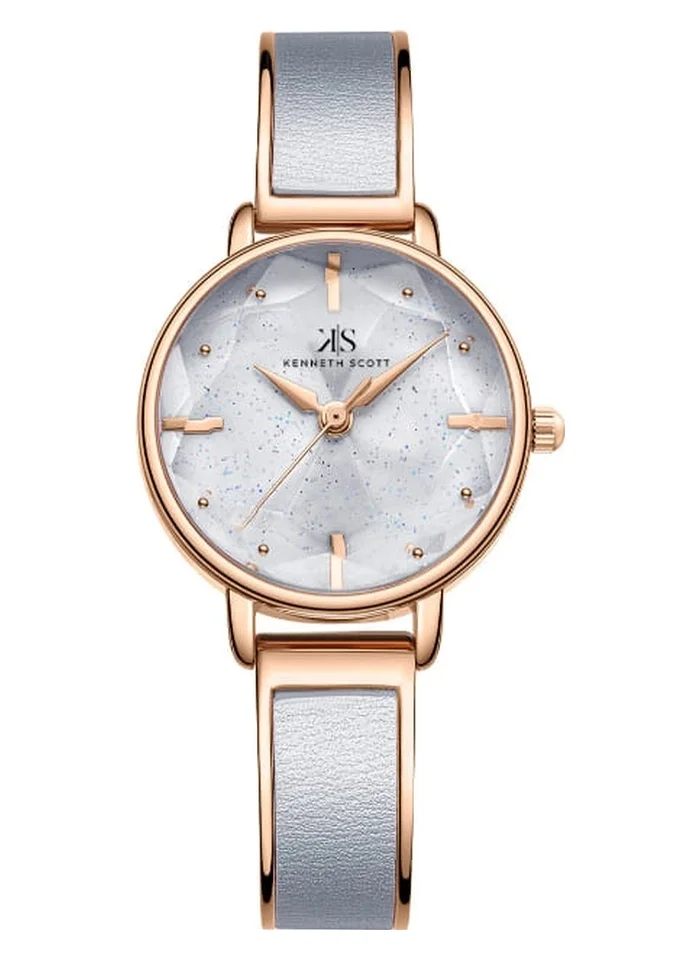 KENNETH SCOTT Kenneth Scott K23503-RBXX Women's Analog Display Watch & Alloy Strap Grey