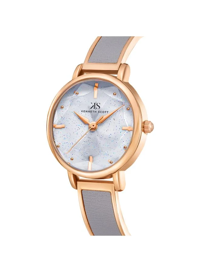 KENNETH SCOTT Kenneth Scott K23503-RBXX Women's Analog Display Watch & Alloy Strap Grey