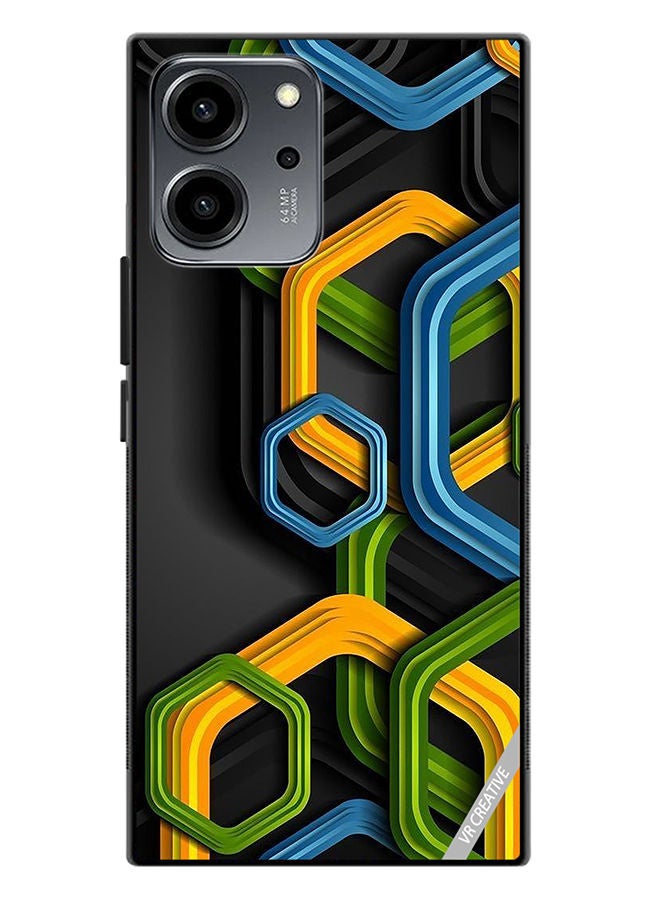 VR CREATIVE Protective Case Cover For Honor 80 SE Abstract Design Multicolour - Image 1