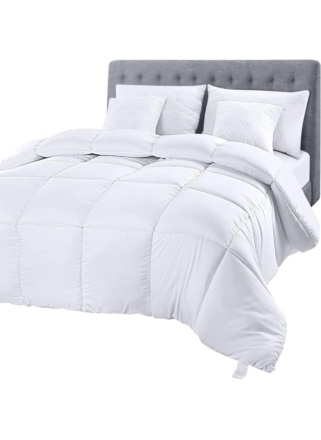 Utopia Bedding - Utopia Bedding Comforter Duvet Insert - Quilted Comforter with Corner Tabs - Box Stitched Down Alternative Comforter (King, White) - Image 1