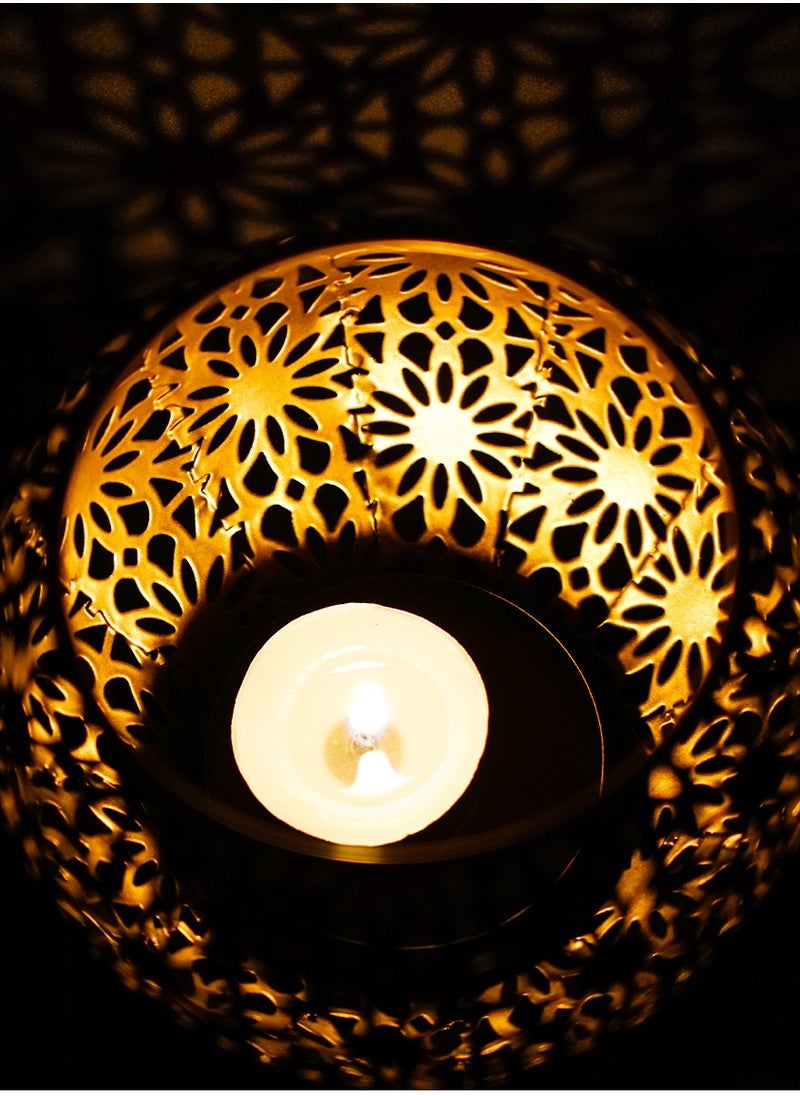 ARNOTEC Candle Holder, Tea Light Candlestick Retro, Decorative Hollow Candles Stand for Indoor Outdoor Events, Parties, Centerpieces, Ramadan，Wedding Decorations  - Image 4