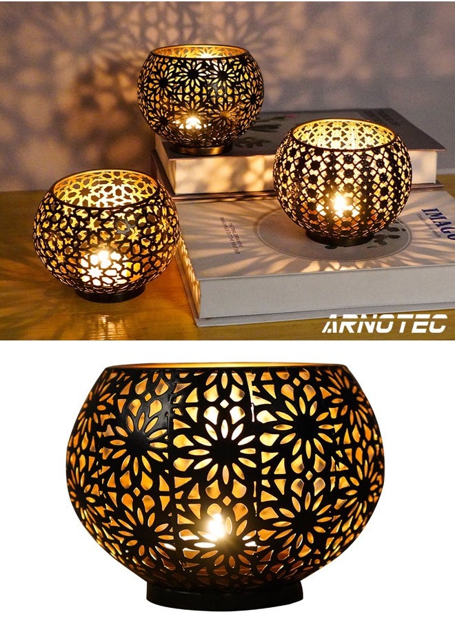 ARNOTEC Candle Holder, Tea Light Candlestick Retro, Decorative Hollow Candles Stand for Indoor Outdoor Events, Parties, Centerpieces, Ramadan，Wedding Decorations  - Image 1