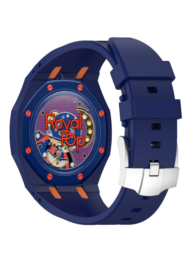 سوار ساعة سيليكون متوافق مع ساعة AP x Swatch Royal Pop – سوار معصم بديل مقاوم للماء، ناعم وقابل للتحويل، مصمم ليتوافق مع التاج عند موضع الساعة الثانية عشرة (12 O'Clock) - Image 2