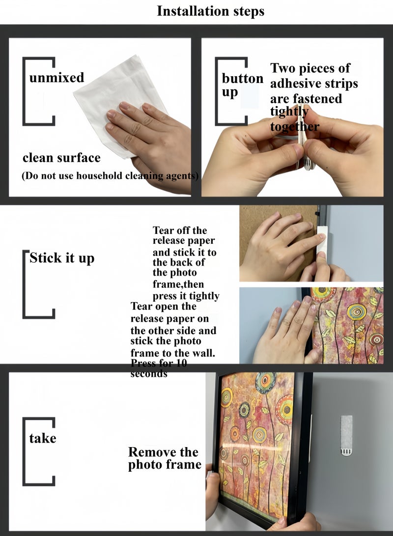 24pcs No Drill Wall Sticker - Removable Adhesive Hooks for Frames, Photos & Home Decor - Heavy Duty Invisible Wall Mounts for Saudi Homes - Image 3