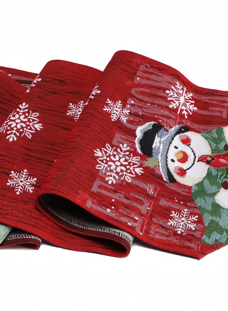 جيجيرو مفارش طاولة عيد الميلاد، مفارش طاولة مطرزة، مفرش طاولة على شكل رجل ثلج لعيد الميلاد، ديكورات عيد الميلاد لمفارش الطاولة - Image 5