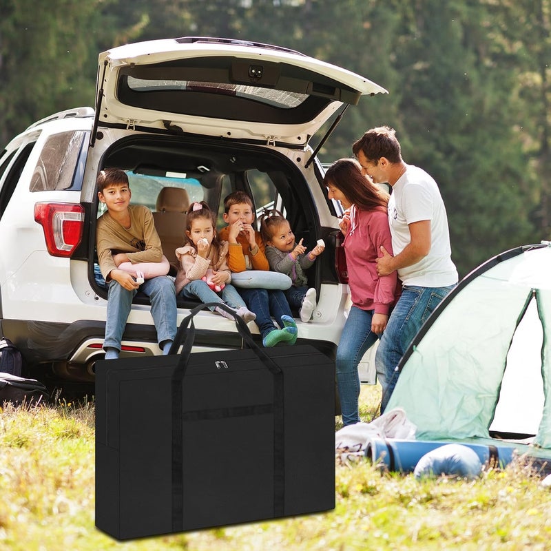 Klmnop Folding Wagon Cart Storage Bag, Water Resistant 32 Inch Cover for Outdoor Camping Garden Cart, 600D Heavy Duty Dustproof Protective Zipper Bag for Garden Carts and Strollers(Black) - Image 5