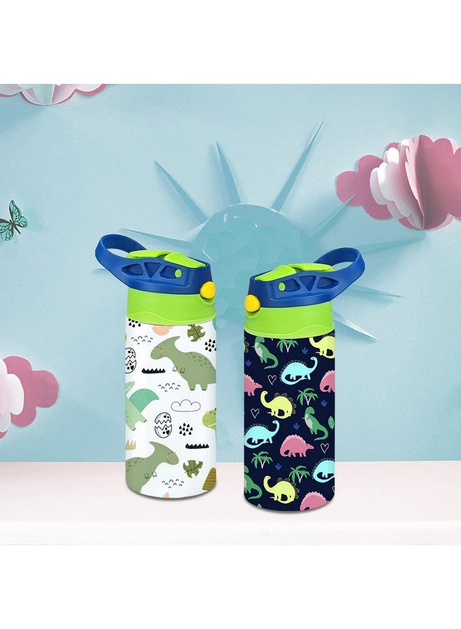 XccMe Kids Sublimation Tumbler,12oz Sublimation Water Bottle Blanks,Straight Stainless Steel Todder Sippy Cup,Double Wall Insulated Sippy Tumbler with Handle,Shrink Films,Leak Proof (Blue) - Image 2