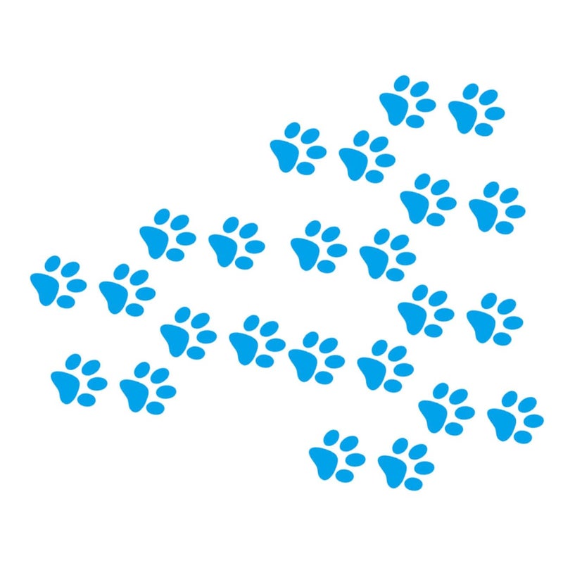 24Pcs Carbon Fiber Car Decal Stickers Easy Apply Remove Paw Print Window Decoration - Image 2