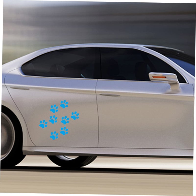 24Pcs Carbon Fiber Car Decal Stickers Easy Apply Remove Paw Print Window Decoration - Image 4