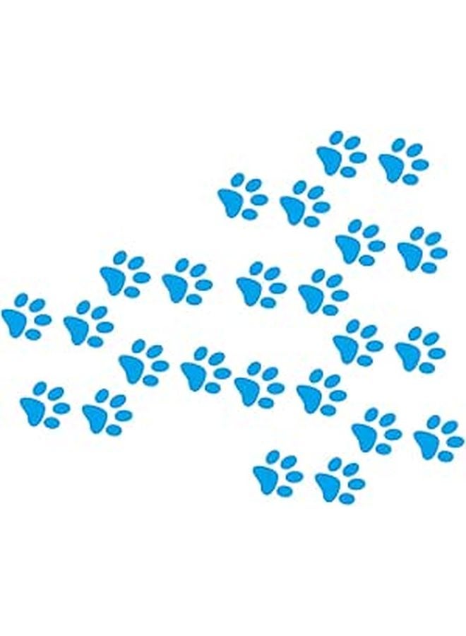 24Pcs Carbon Fiber Car Decal Stickers Easy Apply Remove Paw Print Window Decoration - Image 1