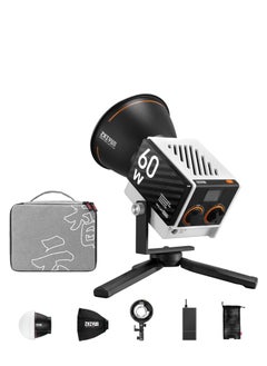 Zhiyun Zhiyun MOLUS G60 Combo - 60W COB Video Light Bicolor 2700K-6500K Bluetooth App Remote Control Continuous Light Photography with Power Supply DC/PD Tripod for Youtube Vlogging Wedding  - Image 1