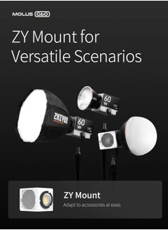 Zhiyun Zhiyun MOLUS G60 Combo - 60W COB Video Light Bicolor 2700K-6500K Bluetooth App Remote Control Continuous Light Photography with Power Supply DC/PD Tripod for Youtube Vlogging Wedding  - Image 5