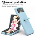 Valente Premium Silicone Case Cover with Ring for Galaxy Z Flip 4 (Black) - Image 3