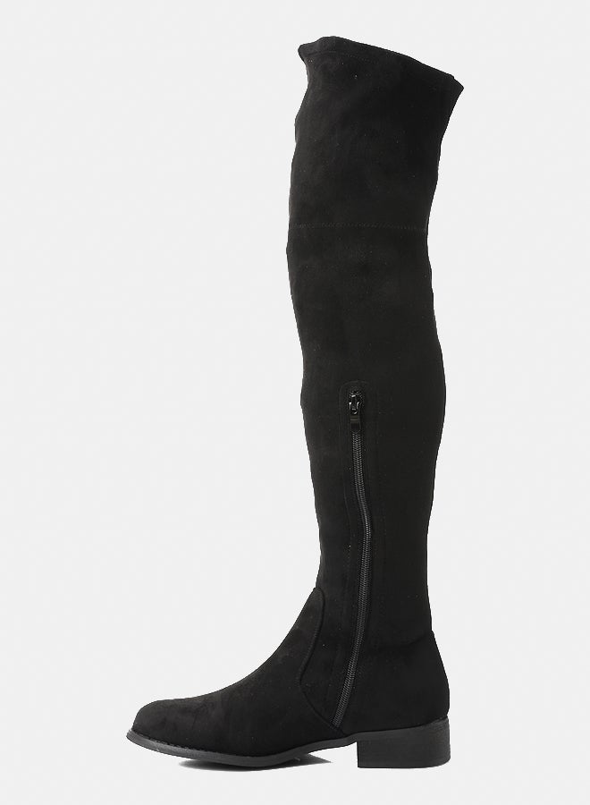 ديجافو حذاء ديجافو GER-DVTX-029 حذاء اسود فوق الركبة للنساء - Image 4