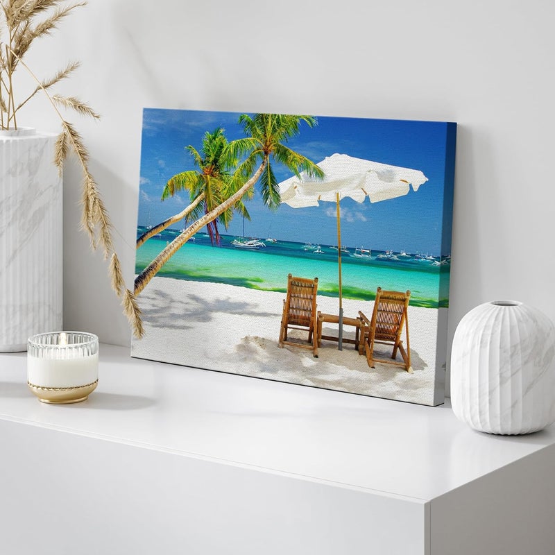 wall26 - Tropical Vacation at The Beach - Canvas Art Wall Art - 32" x 48" - Image 4