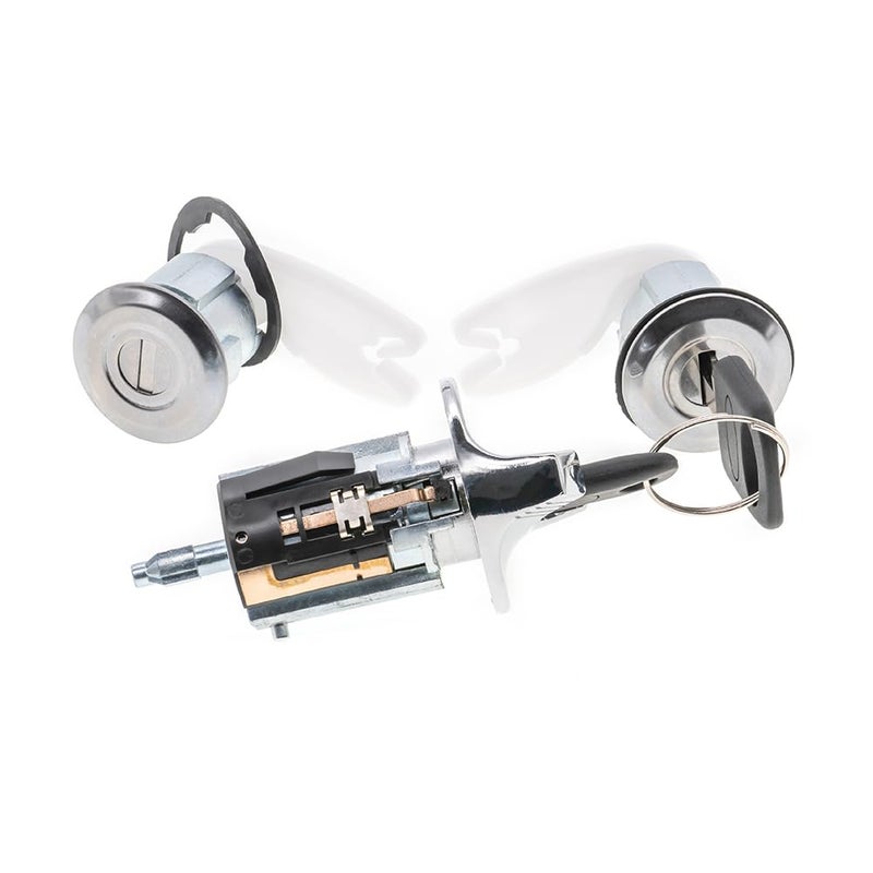 Onegercn F3UZ1522050D Ignition Switch Door Lock Cylinders with Keys Kit Compatible with Ford F150 F250 F350 Explorer Ranger E150 E250 E350 Econoline Van 19921996 12500340 F2UZ1522050A