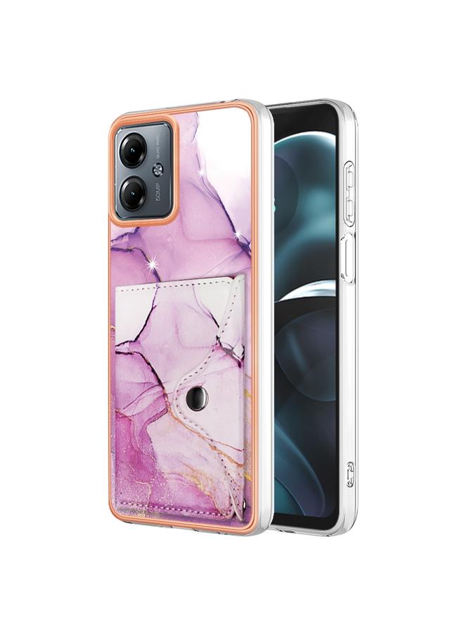 إيروريكس جراب لهاتف Motorola Moto G14 بنمط رخامي مع فتحة بطاقة IMD - Image 1