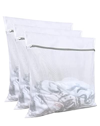 QiNZiN Lingerie bags for laundry(3Pcs,24 X 24inch),large mesh laundry bags,Delicates Bags for Washing Machine - Image 1