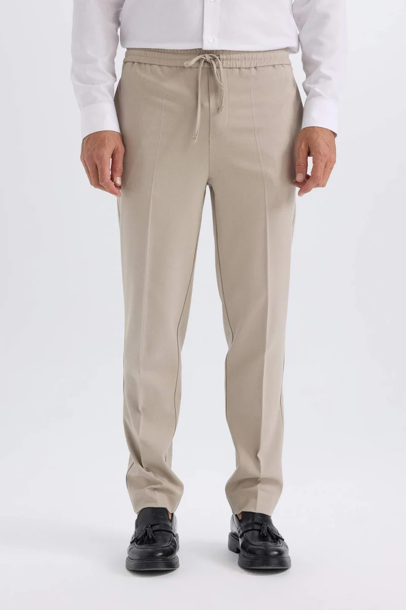 Defacto  Elasticated Waist Straight Leg Stretchy Summer Fabric Joggers for Men | Best Price UAE