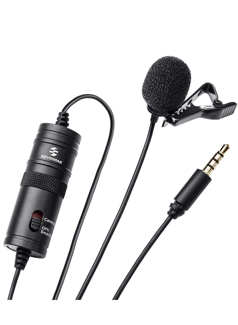BY M1 Lavalier Microphone – Professional Clip-On Mic (Black) - Image 1