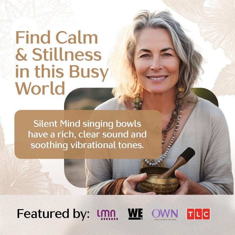 Silent Mind Tibetan Singing Bowl Set – Authentic Hand-Tuned Sound Bowl for Meditation – Complete Meditation Bowl Kit with Cushion, Mallet & Guide – Perfect Tibetan Bell for Yoga, Relaxation, & Sound Healing - Image 5