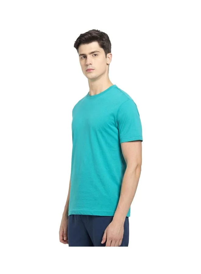 Jockey Deep Atlantis 2714 Men Super Combed Cotton Rich Solid Round Neck Half Sleeve T Shirt for Men | Best Price UAE