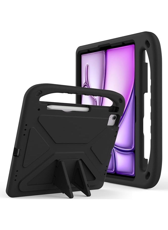 Kids Case for iPad Pro 13 inch 2025 M5 Kids Friendly Durable Lightweight EVA Portable Handle Stand Shockproof Protective Tablet Cover with Pencil Holder - Image 1