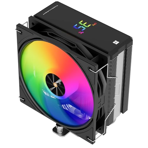Thermalright Assassin X 120R Digital ARGB Black CPU Cooler Digital Screen Top Cover TLP12S PWM Quiet Fan CPU Air Cooler Computer Heatsink Cooling Support AM4AM5Intel LGA18511700115X1200 - Image 1