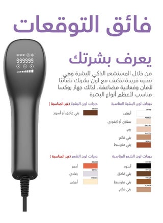 جهاز ليزر روكسا الذكي لإزالة الشعر, مليون ومضه, ومضات تلقائيه, تبريد - view 4