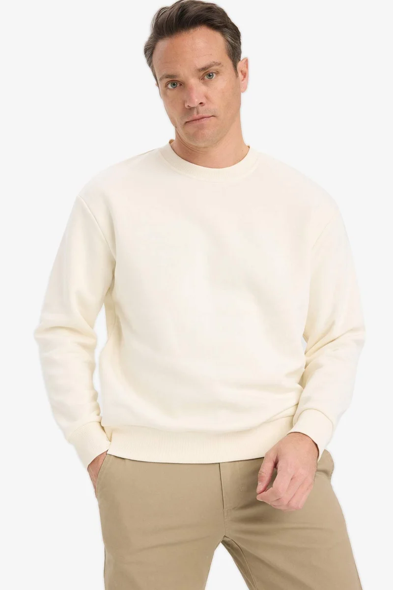 DeFacto Relax Fit Basic Soft Inside Thick Sweatshirt