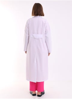 ACNORIA CARE A Comfortable And Elegant Women's Long Medical Lab Coat For Doctors, Nurses And Hospital Workers - From Acnoria Care - Size XL  - Image 4
