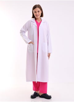 ACNORIA CARE A Comfortable And Elegant Women's Long Medical Lab Coat For Doctors, Nurses And Hospital Workers - From Acnoria Care - Size XL  - Image 2