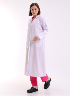 ACNORIA CARE A Comfortable And Elegant Women's Long Medical Lab Coat For Doctors, Nurses And Hospital Workers - From Acnoria Care - Size XL  - Image 3