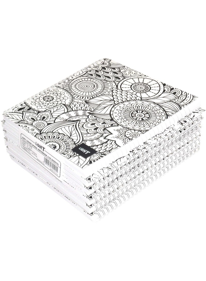 FIS LIGHT Pack of 10 Spiral Soft Cover Notebook, Single Line, 9X7 Inches (22.86 X 20.32 CM) 100 Sheets -LINB971701S - Image 1