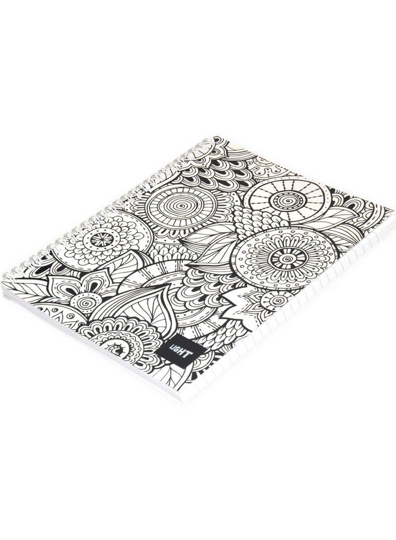 FIS LIGHT Pack of 10 Spiral Soft Cover Notebook, Single Line, 9X7 Inches (22.86 X 20.32 CM) 100 Sheets -LINB971701S - Image 4